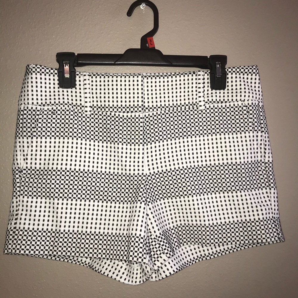 Ann Taylor Black and White Dotted City Shorts